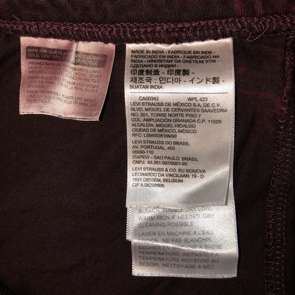 Levi’s Garment Dyed Sweatpants. Baggy Fit. Size Large. Red/Black Color. - Picture 12 of 16